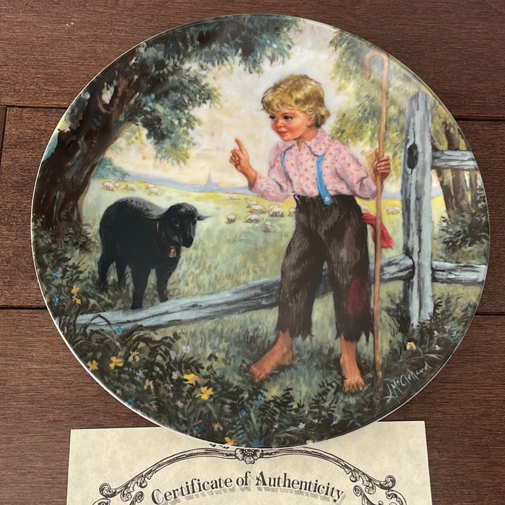 Bradford Exchange Collector Plate Baa Baa Black Sheep